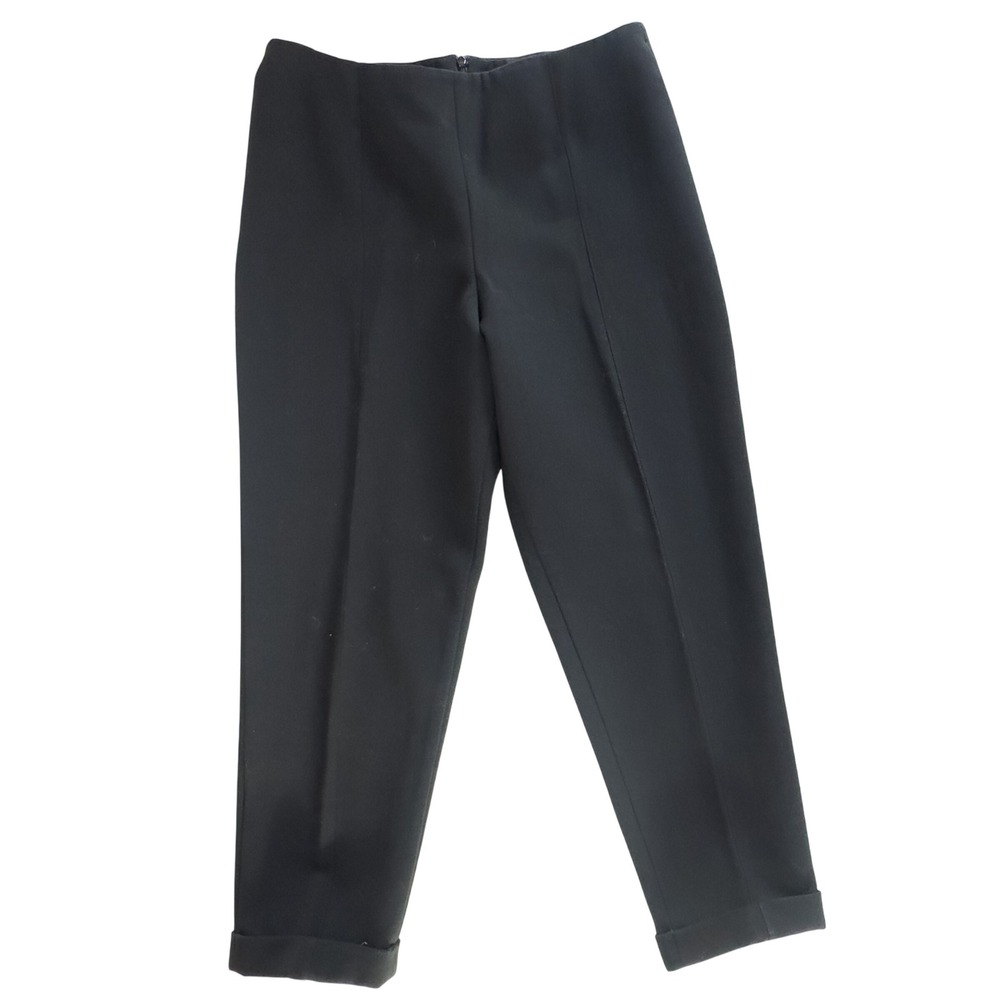 Vintage‎ 80s/90s Z.S.G.H Lisa Zschunke Tapered Trousers Black Wool Blend Size 10